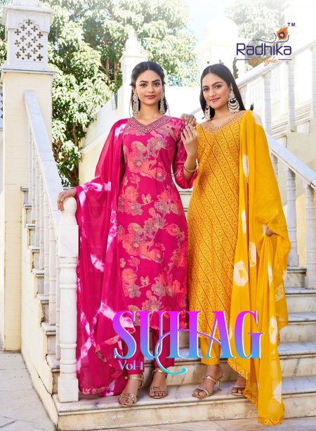 Suhag Vol 1 By Radhika Berlin Kurti With Bottom Dupatta Wholesale Shop In Surat
